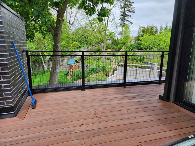 Deck guard seen from the garden.